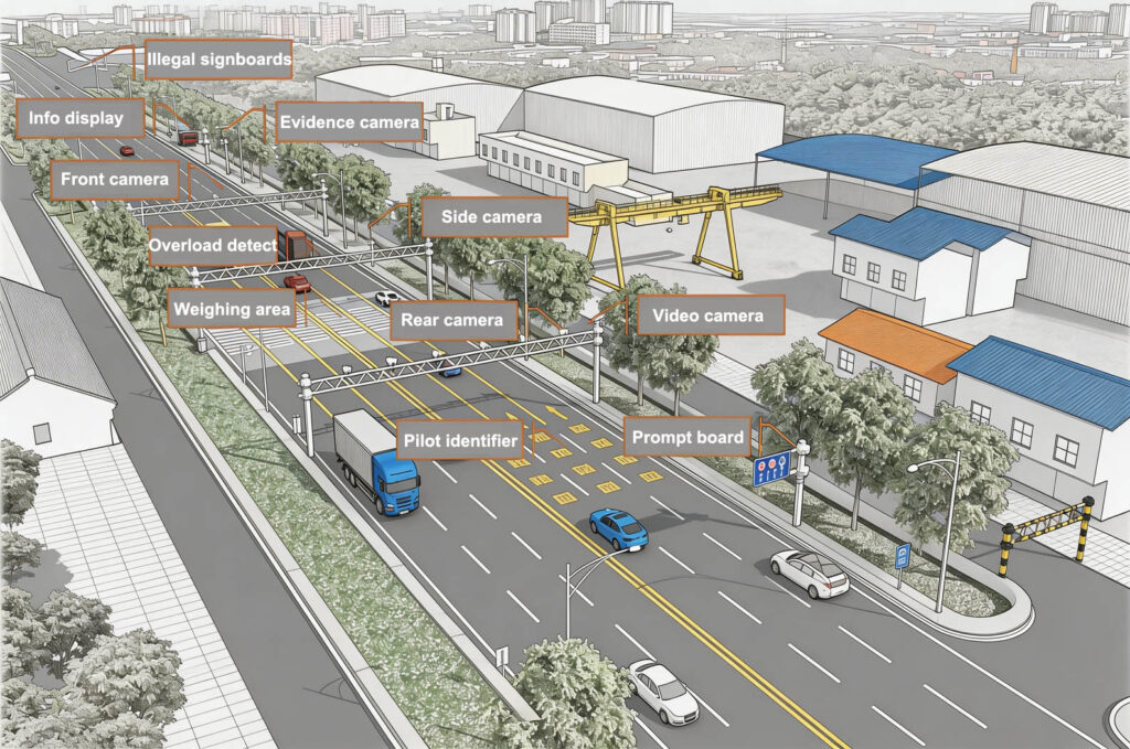 Roadside non-stop detection